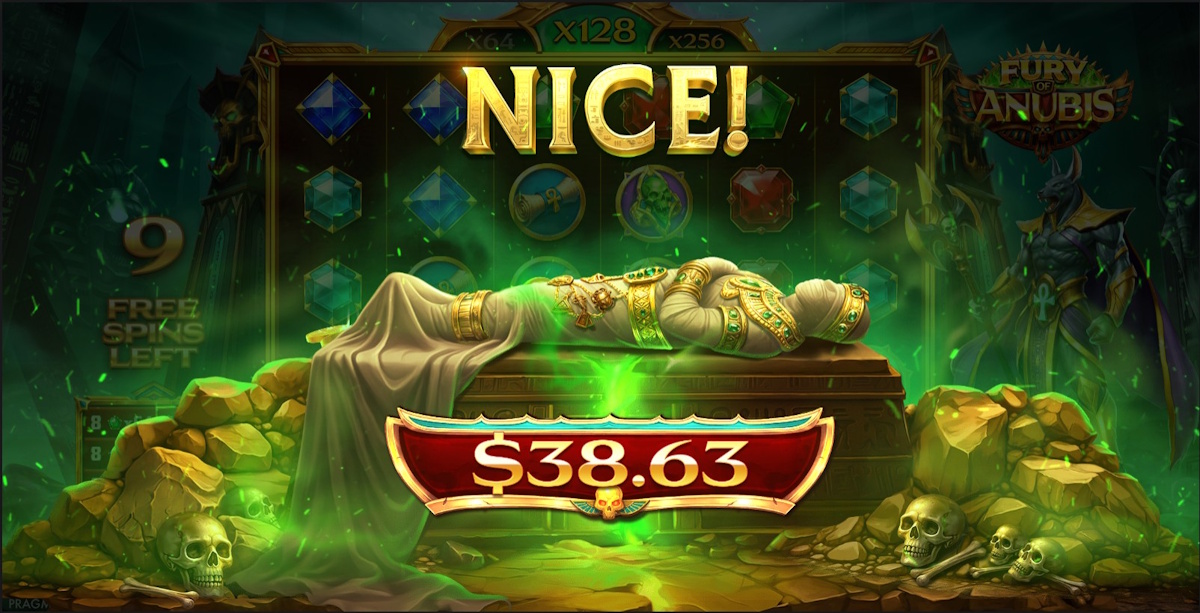 A nice win in Fury of Anubis by Pragmatic Play