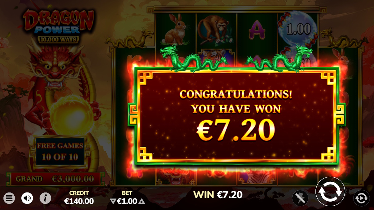 A win in Dragon Power™ 10,000 Ways by Atomic Slot Lab
