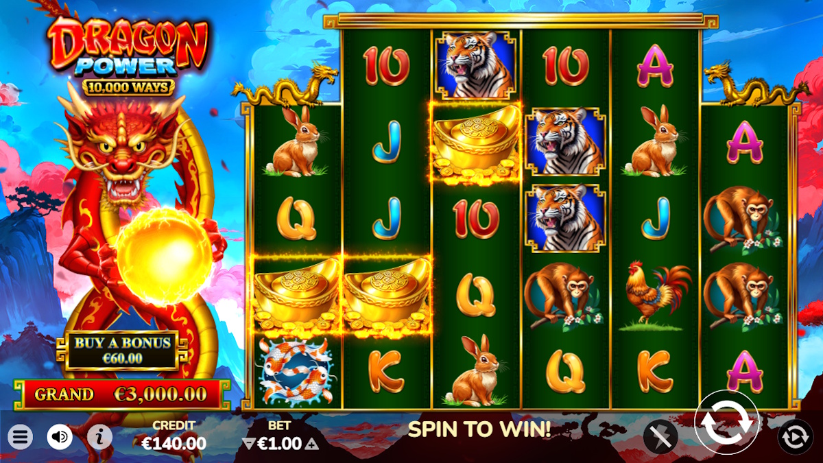 Base game in Dragon Power™ 10,000 Ways by Atomic Slot Lab