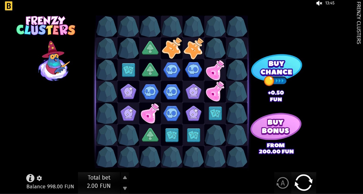 Base game in Frenzy Clusters by BGaming