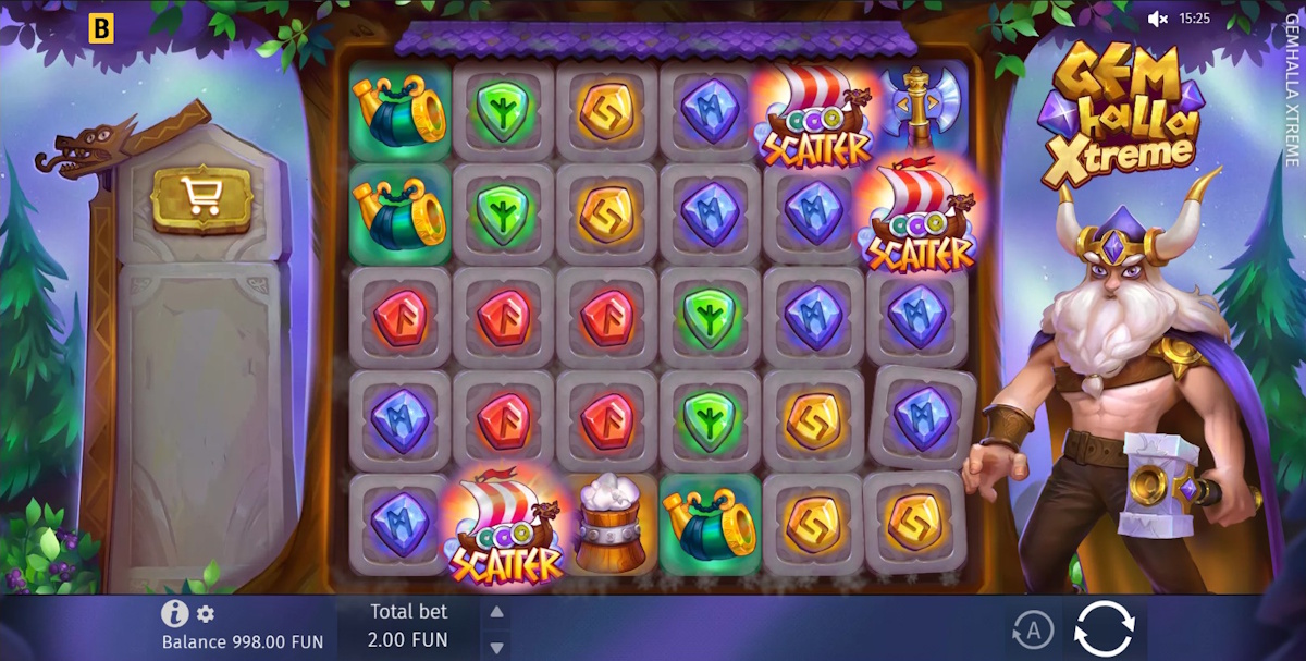 Base game in Gemhalla Extreme slot by BGaming