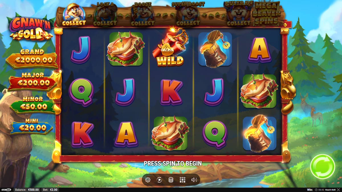Base game in Gnaw'n Gold by Play'n GO