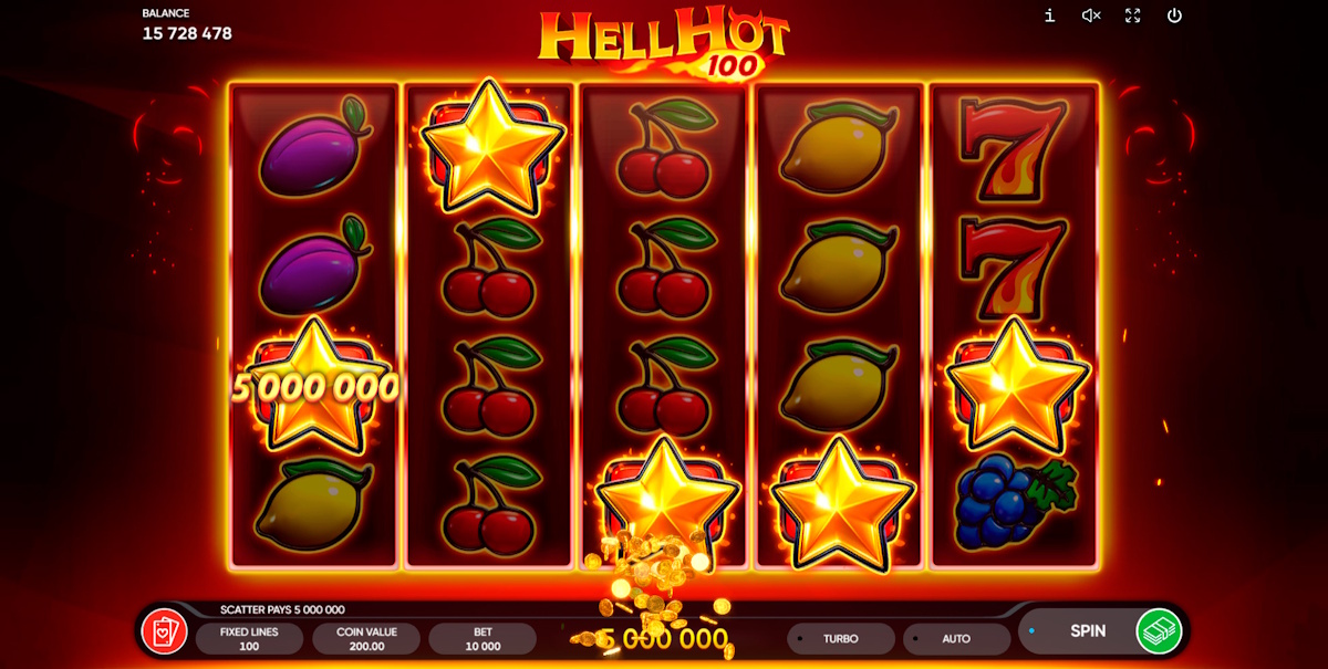 Base game in Hell Hot 100 by Endorphina