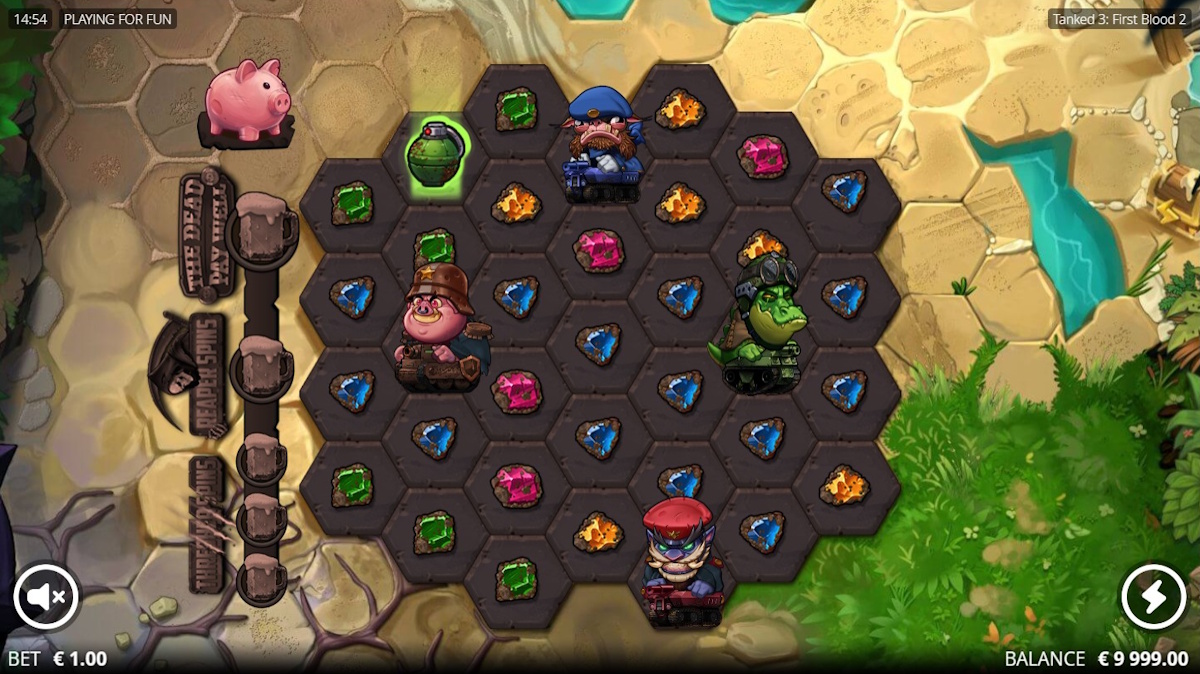 Base game in Tanked 3 First Blood 2 by Nolimit City
