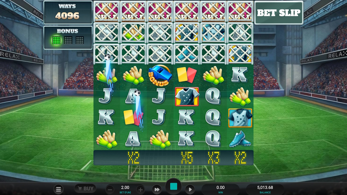 Base game in World Class Kick Off Dream Drop by Relax Gaming