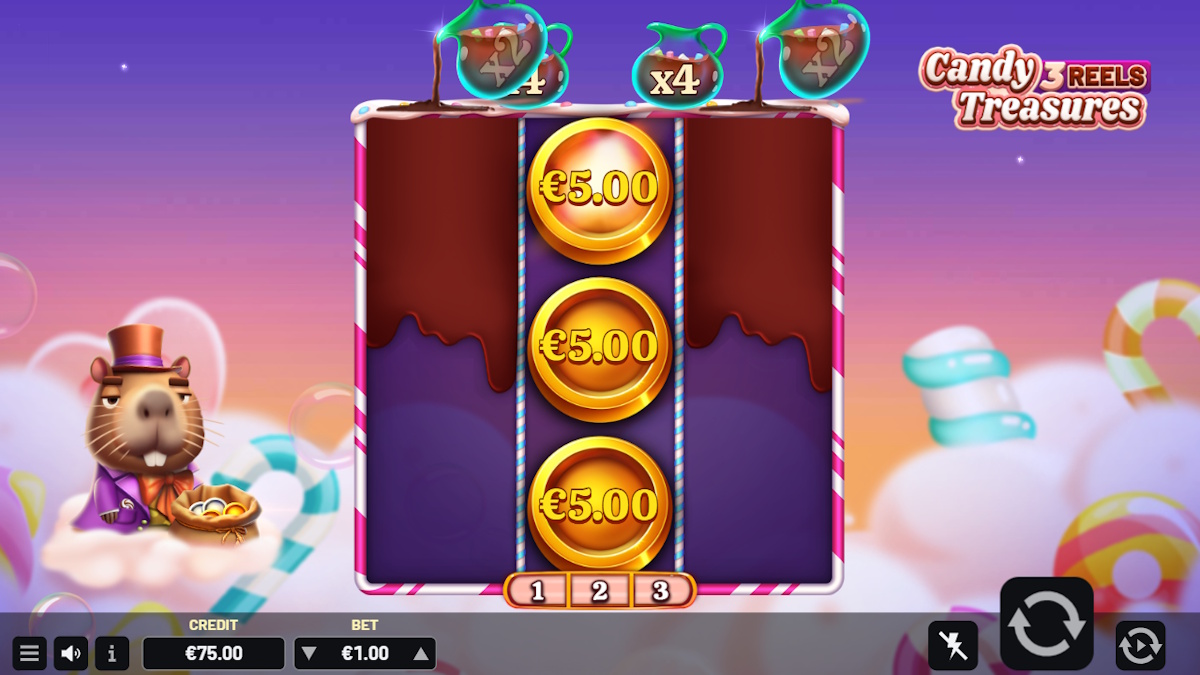 Respins in Candy Treasures 3 Reels by Indigo Magic
