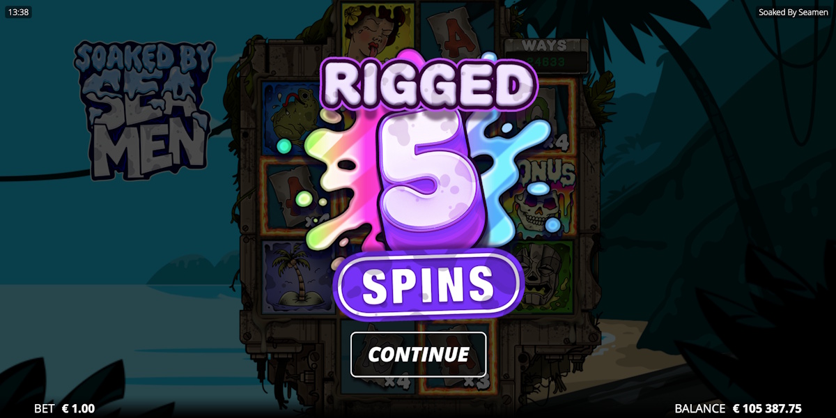 Rigged spins awarded in Soaked By Seamen by Nolimit City