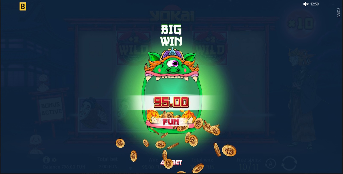 A big win in Yokai by BGaming