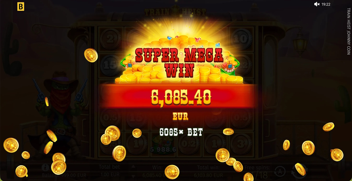 A super mega win in Train Heist Johnny Cash by BGaming