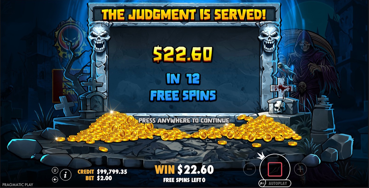 A win in Death Dominion by Pragmatic Play