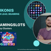Banner of Alex Baliukonis Interview Frenzy Clusters slot Bgaming banner