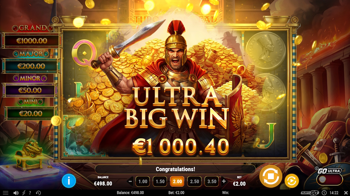 An ultra big win in Legion Gold and the Throne of Dead by Play’n GO