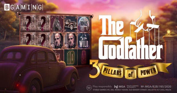 Banner of The Godfather 3 Pillars of Power by BGaming
