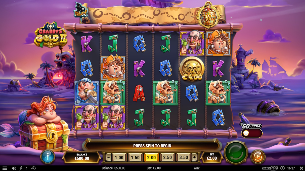 Base game in Crabby's Gold II by Play'n GO