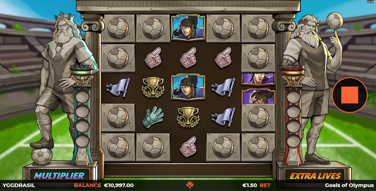 Base game in Goals of Olympus Bootlock by Yggdrasil