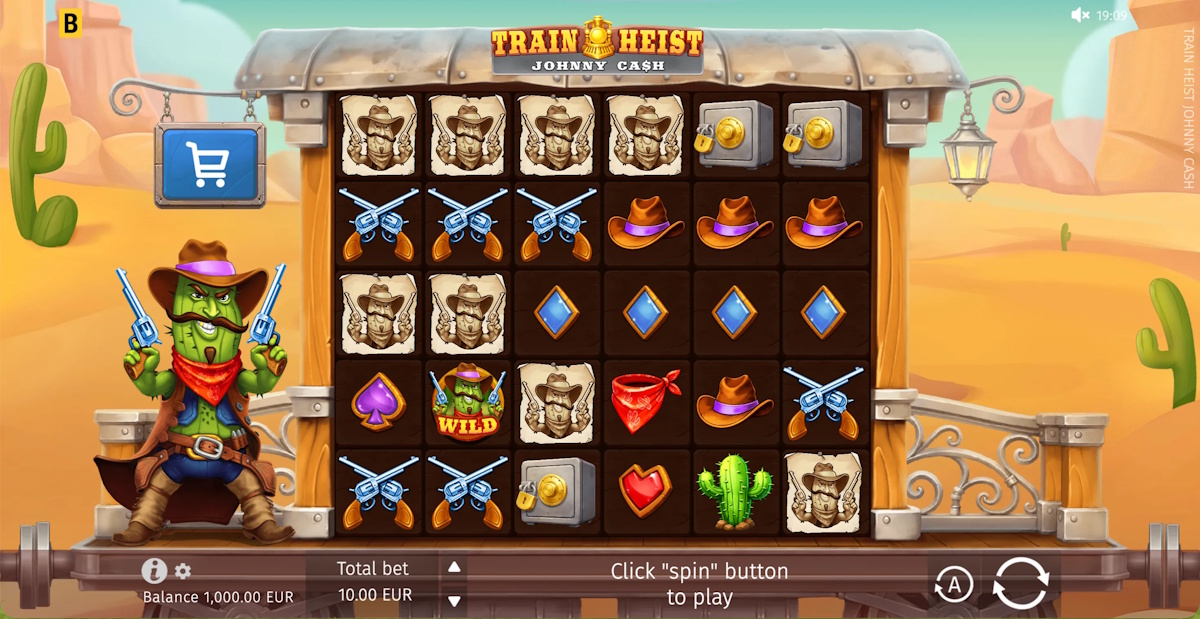 Base game in Train Heist Johnny Cash by BGaming
