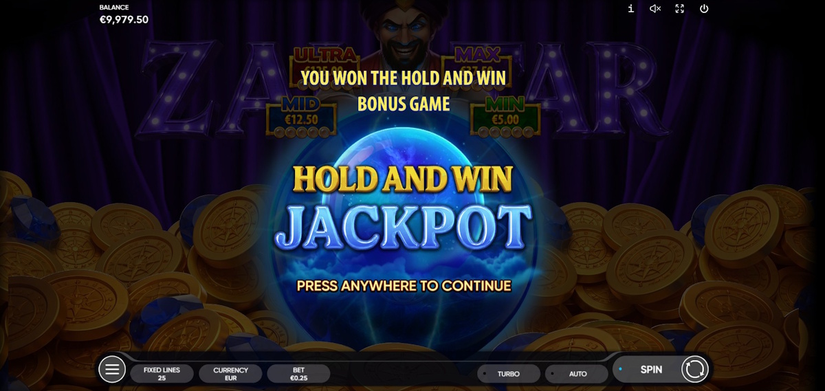 Bonus game won in Zalatar by Endorphina