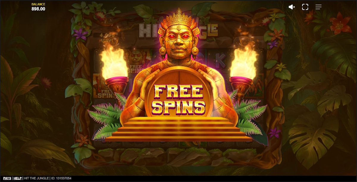 Free spins won in Hit the Jungle by Red Tiger