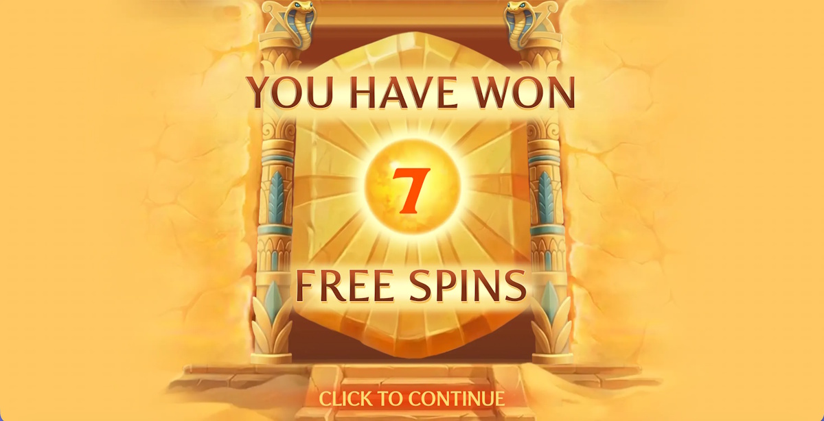 Free spins won in Reel of Ra by BGaming