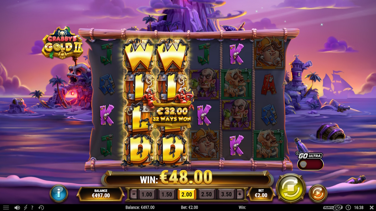 Hold'n spin in Crabby's Gold II by Play'n GO