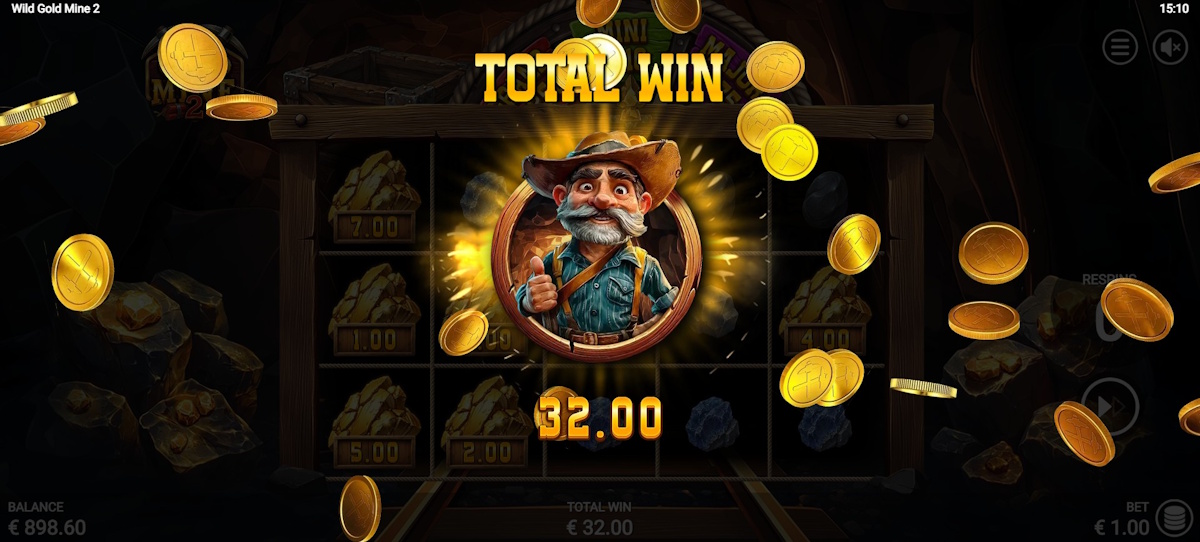 Total win in Wild Gold Mine 2 by ICONIC21