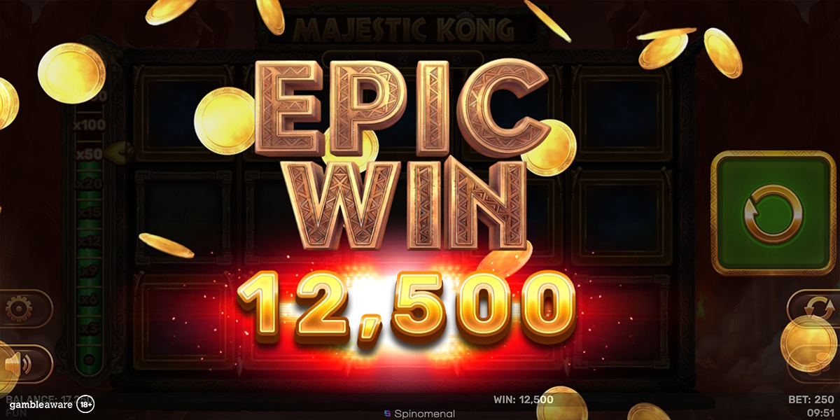 An epic win in Majestic Kong by Spinomenal