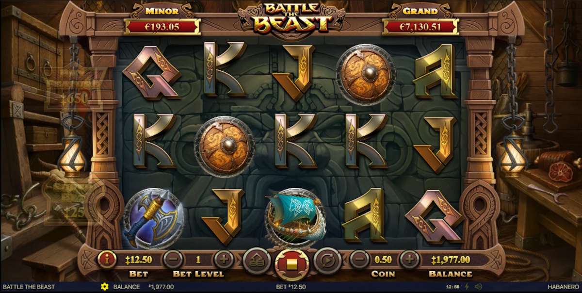 Base game in Battle The Beast by Habanero