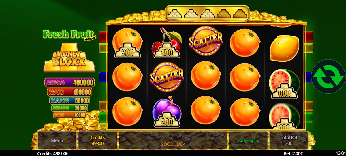 Base game in Fresh Fruit Deluxe Money Bloxx by Swintt