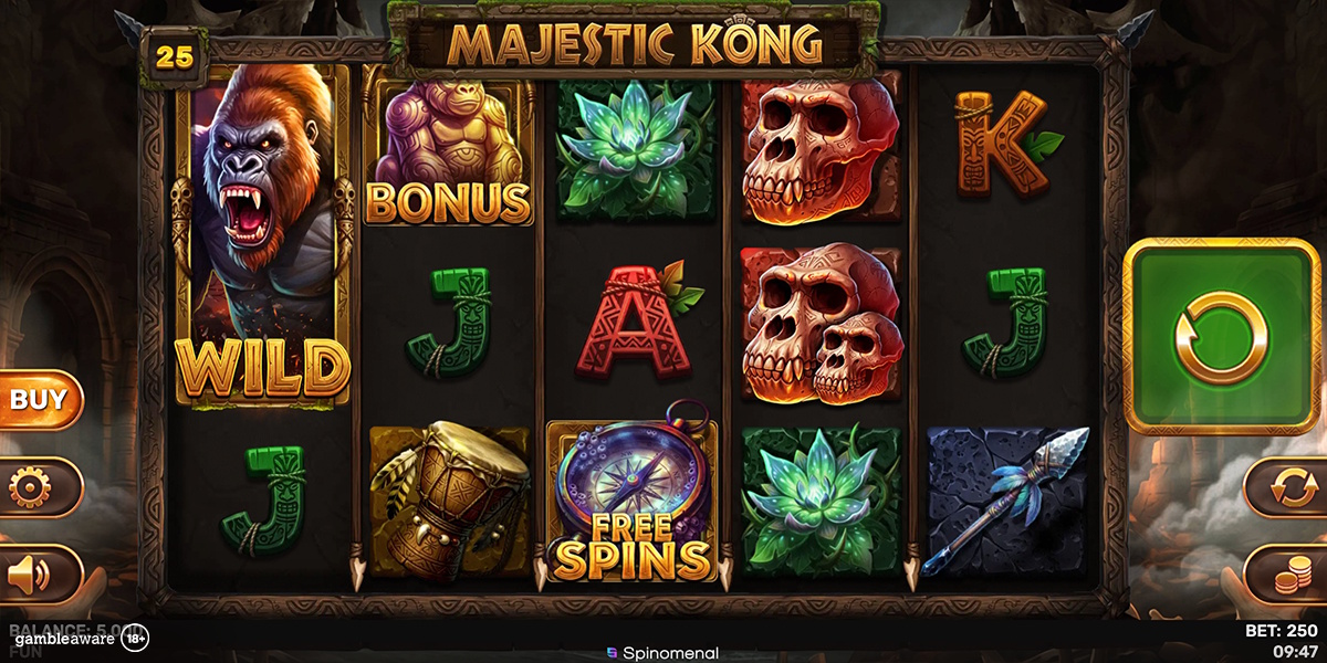 Base game in Majestic Kong by Spinomenal