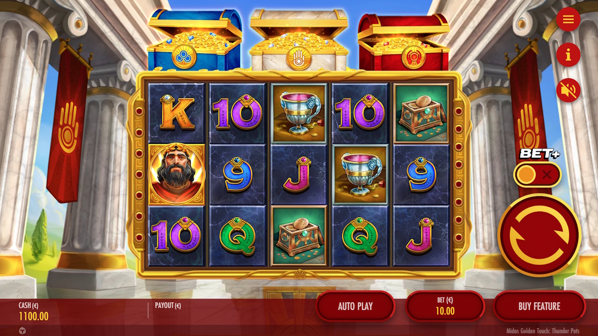 Base game in Midas Golden Touch Thunder Pots by Thunderkick