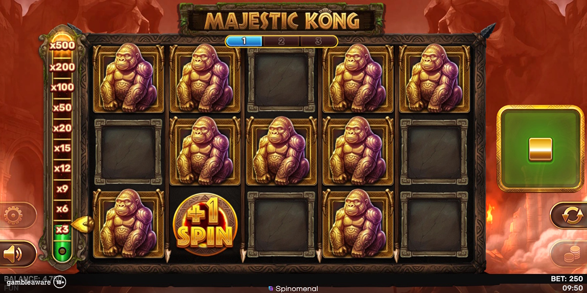 Bonus game in Majestic Kong by Spinomenal