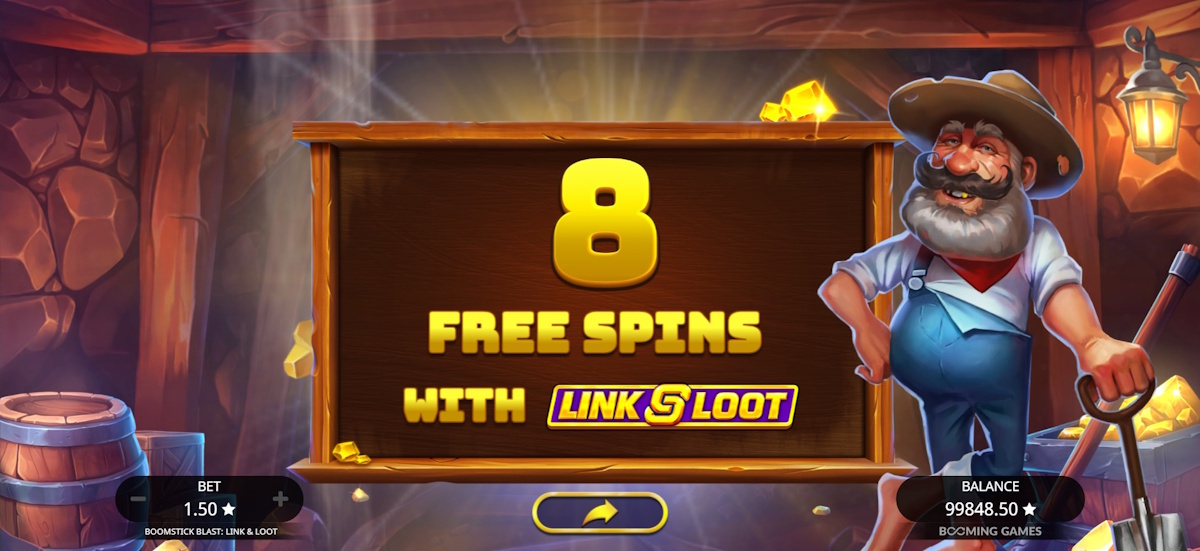Free spins won in Boomstick Blast Link & Loot by Booming Games
