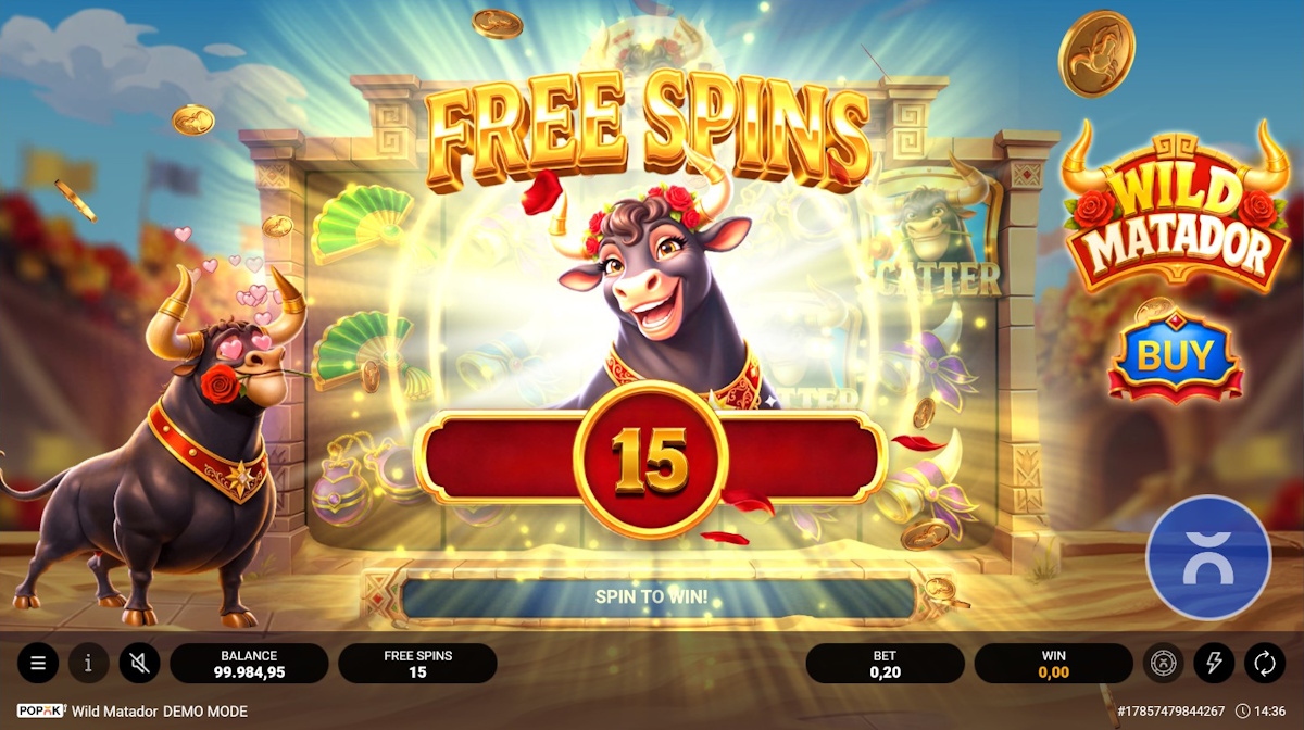 Free spins won in Wild Matador by PopOK Gaming