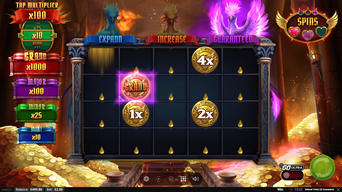Hold and spin round in Infernal Trinity GO Guaranteed by Play'n GO