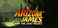 Logo for Arizona James and the Lost Relics by Hacksaw Gaming