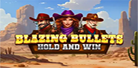 Logo for Blazing Bullets: Hold & Win by Booming Games