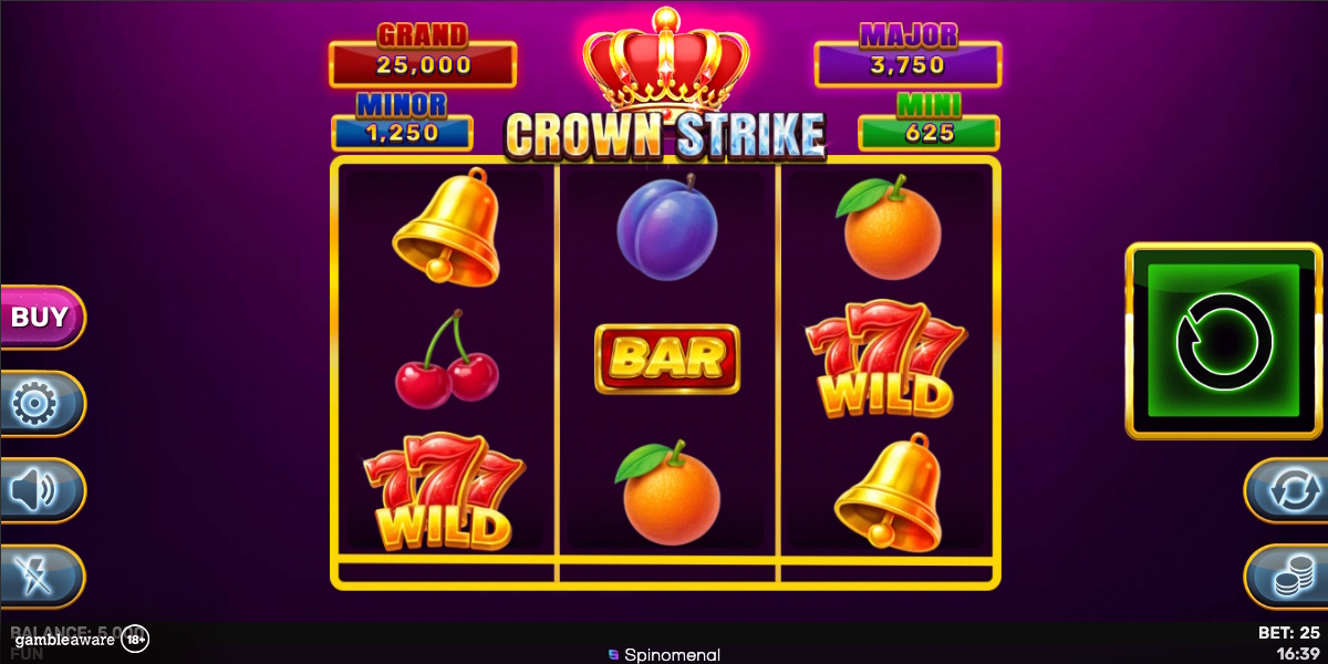 Base game in Crown Strike Hold & Hit 3x3 by Spinomenal