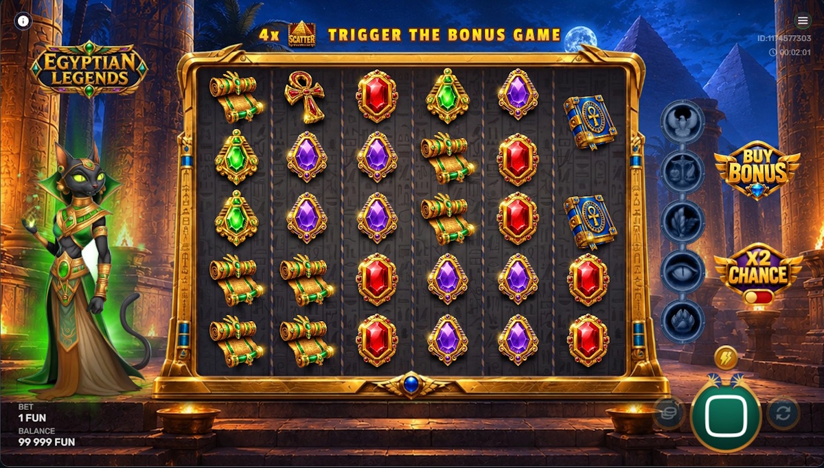Base game in Egyptian Legends by Galaxsys