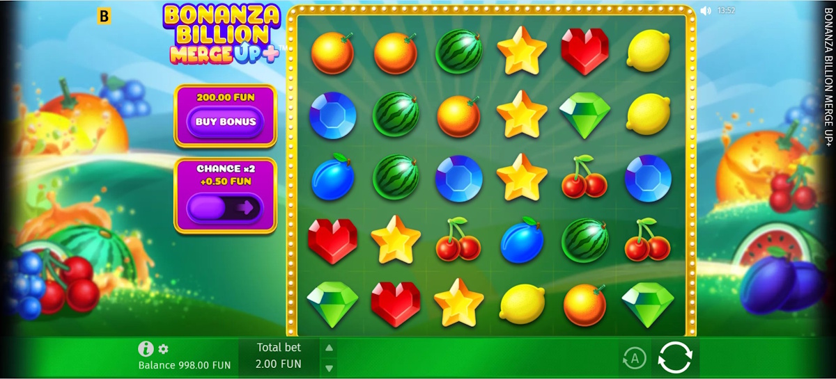 Base game in The Bonanza Billion Merge Up™+ by BGaming