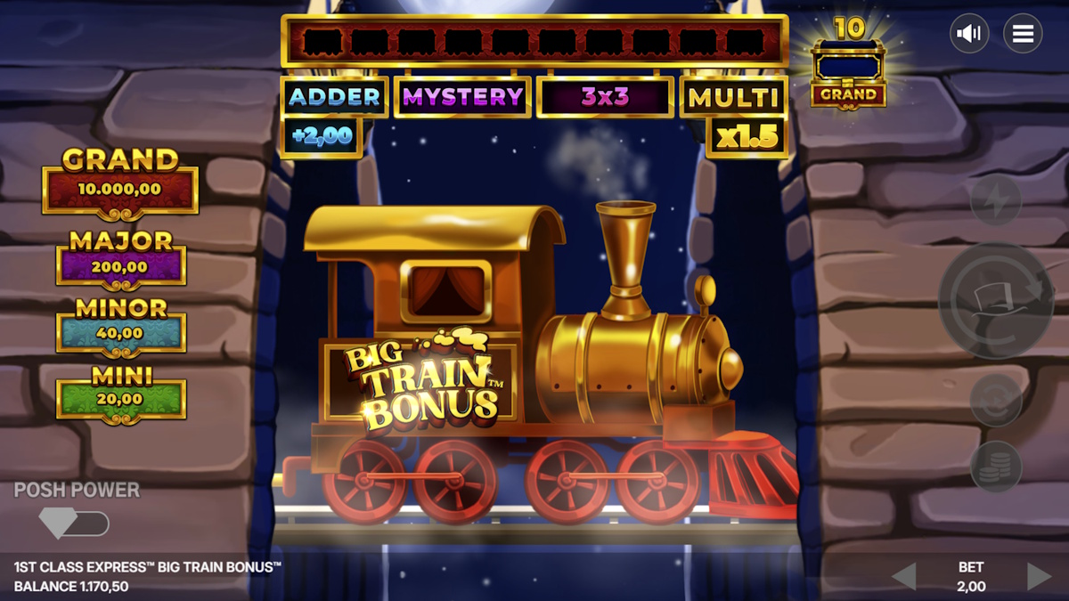 Big Train Bonus™ triggered in 1st Class Express™ Big Train Bonus™ by Posh Monkey Studios
