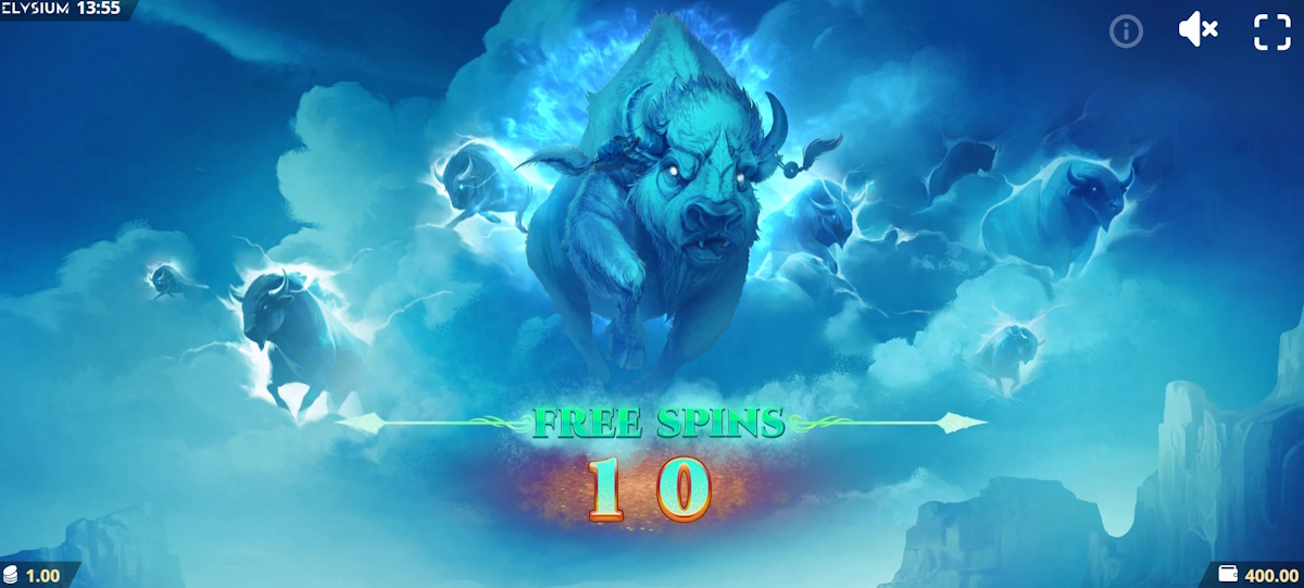 Free spins awarded in Buffalo Thunderstorm by Elysium Studios