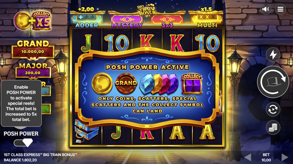 Posh power in 1st Class Express™ Big Train Bonus™ by Posh Monkey Studios