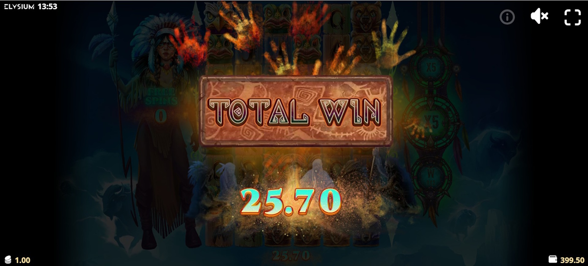Total win in Buffalo Thunderstorm by Elysium Studios