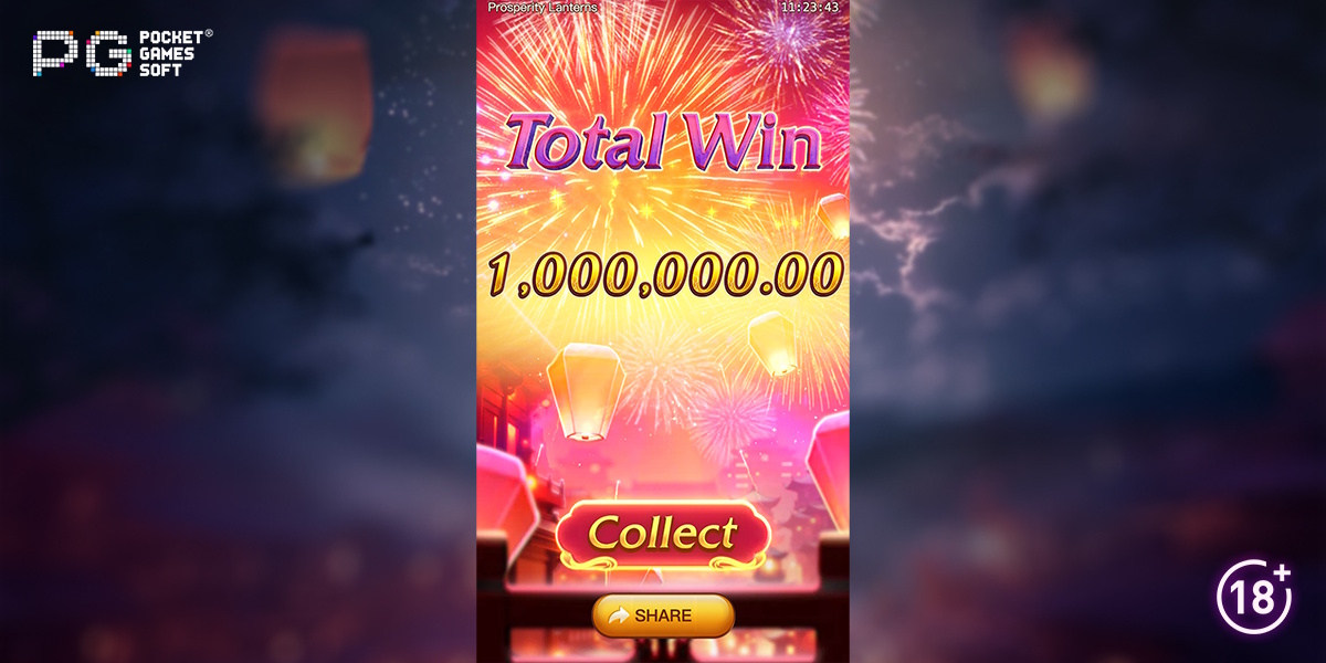 Total win in Prosperity Lanterns by PG Soft